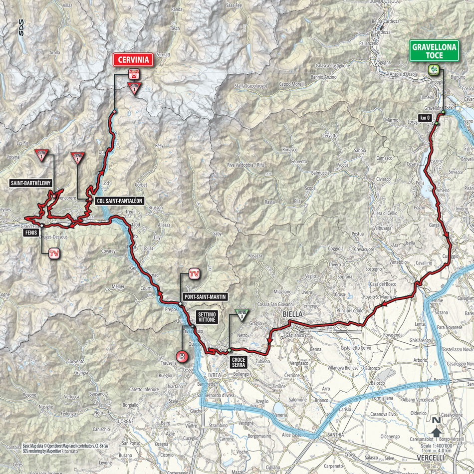 Ven 29/05 E19 Gravellona Toce -Cervinia 236km départ 10h30 Tappa_dettagli_tecnici_planimetria_19