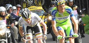 Cadel Evans ed Ivan Basso. Bettini