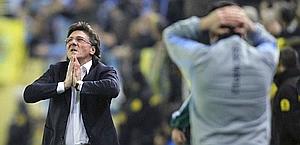 La disperazione di Walter Mazzarri: Napoli eliminato. Ap