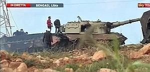 Raid Libia Mezzi distrutti durante raid aerei compiuti stamani in Libia. Sky