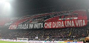 La curva del Milan. Ansa La curva del Milan. Ansa