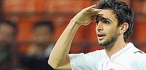 Il gesto di Javier Pastore dopo il suo gol. Ansa