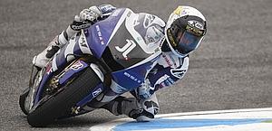 Jorge Lorenzo in azione con la Yamaha. Ap