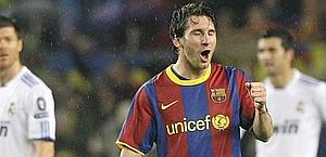 Leo Messi, 23 anni, re dei bomber di Champions. Reuters