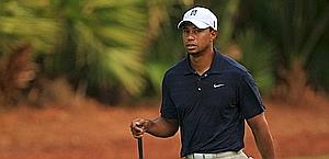 Tiger Woods, 35 anni, infortunato al Masters di Augusta. Afp