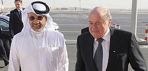 Mohamed Bin Hamman e Joseph Blatter. Reuters