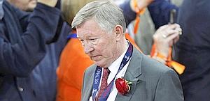 Tutta la delusione di Sir Alex Ferguson, 69 anni. Reuters