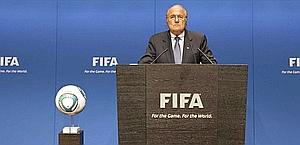 Il presidente Sepp Blatter. Epa