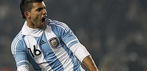Sergio Aguero, 23 anni, in gol ieri contro la Bolivia. Ap