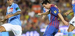 Lionel Messi , doppietta in poco pi di mezz'ora. Reuters
