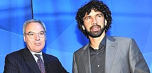 Maurizio Beretta, a sinistra, e Damiano Tommasi. Ansa