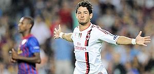 Pato esulta dopo la rete dell'1-0. Ap Pato esulta dopo la rete dell'1-0. Ap