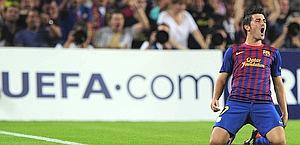 Villa raggiante ha segnato il 2-1. Afp Villa raggiante ha segnato il 2-1. Afp