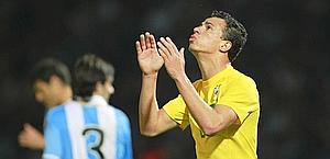 Leandro Damio in azione contro l'Argentina. Ap