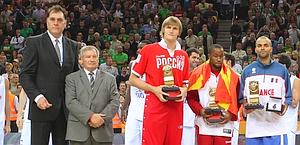 Arvydas Sabonis (a sinistra) a Eurobasket 2011. Ciam/Cast