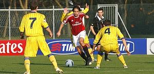 Filippo Inzaghi contro il Verona Primavera. Tognoni