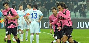 Pirlo esulta dopo la rete del vantaggio. Ansa Pirlo esulta dopo la rete del vantaggio. Ansa