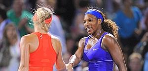  Caroline Wozniacki ha battuto Serena Williams 6-4 6-4. Afp