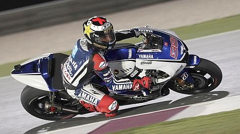 Jorge Lorenzo, 24 anni, il più veloce nella terza sessione in Qatar. Reuters