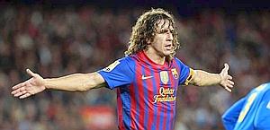 Carles Puyol, 34 anni, difensore spagnolo del Barcellona. Epa