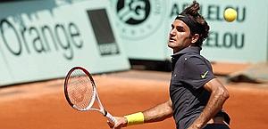 Roger Federer, 50 vittorie al Roland Garros. Afp