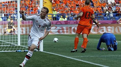 Krohn-Deli festeggia il gol dell'1-0: sarà decisivo. Ap Krohn-Deli festeggia il gol dell'1-0: sarà decisivo. Ap