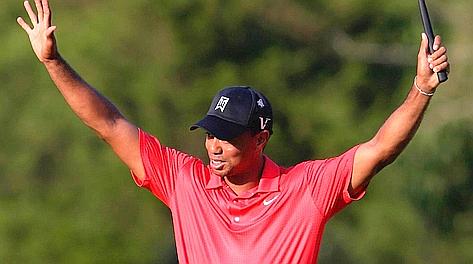 La gioia di Tiger Woods