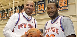 Jason Kidd (sin) e Marcus Camby (dx), i nuovi vecchi Knicks. Ap