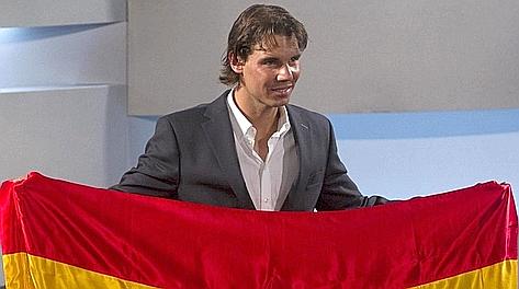 Rafa Nadal, portabandiera della Spagna. Reuters Rafa Nadal, portabandiera della Spagna. Reuters