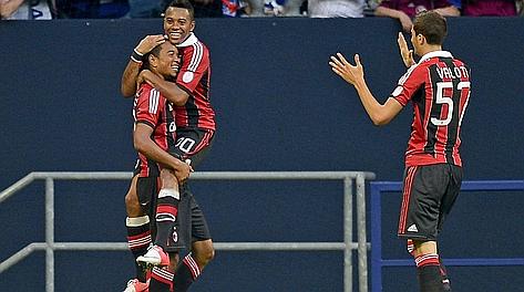 Urby Emanuelson festeggia il suo gol. Ap Urby Emanuelson festeggia il suo gol. Ap