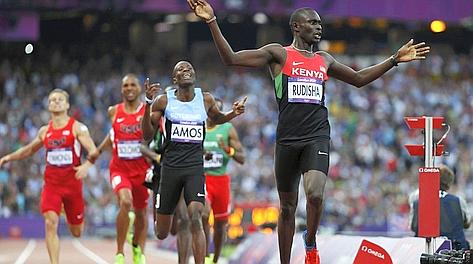 L'arrivo di David Rudisha nell'800 più veloce di sempre. Reuters