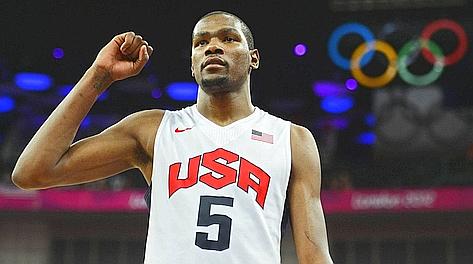 Kevin Durant, 23 anni, ha vinto l'oro a Londra con Team Usa. Epa