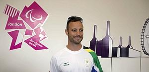 Oscar Pistorius, 25 anni, uno dei simboli delle Paralimpiadi. Ap