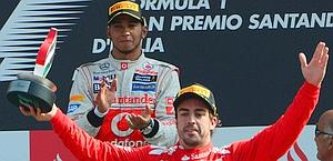 Fernando Alonso, 31 anni, leader con 37 punti su Hamilton. Afp