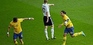 Ibrahimovic festeggia: che rimonta! Afp Ibrahimovic festeggia: che rimonta! Afp