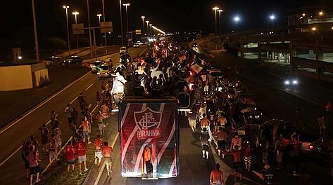 La festa di Rio de Janeiro per il quarto titolo del Fluminense. Reuters