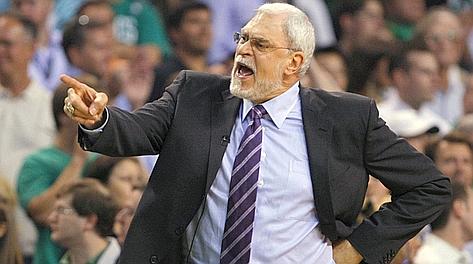 Phil Jackson, 67 anni, 5 titoli Nba da coach dei Lakers. Reuters