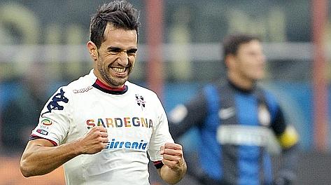 Marco Sau: per lui doppietta a S. Siro. LaPresse Marco Sau: per lui doppietta a S. Siro. LaPresse