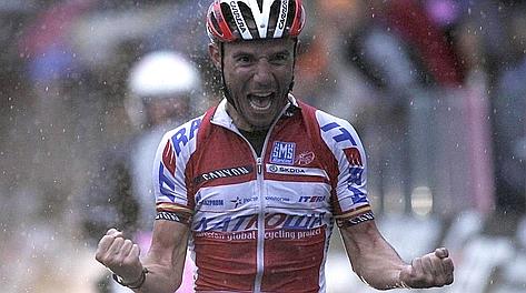 Joaquin Purito Rodriguez, secondo al Giro d'Italia, capitano della Katusha. Reuters