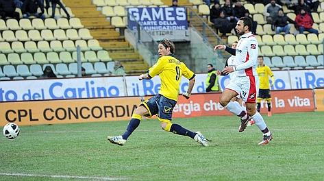 Matteo Ardemagni, 11 gol in campionato con il Modena. Lapresse
