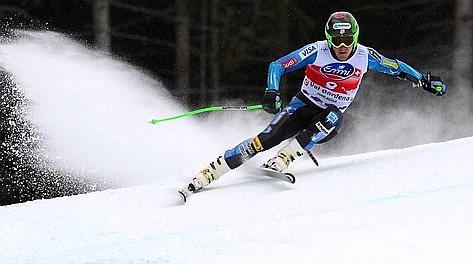 Ted Ligety, 28 anni,  scatenato. Afp