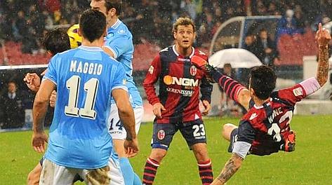 La girata al volo di Kone per il 2-2. Ansa La girata al volo di Kone per il 2-2. Ansa