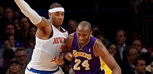 Carmelo Anthony, 28 anni, e Kobe Bryant, 34. Ansa