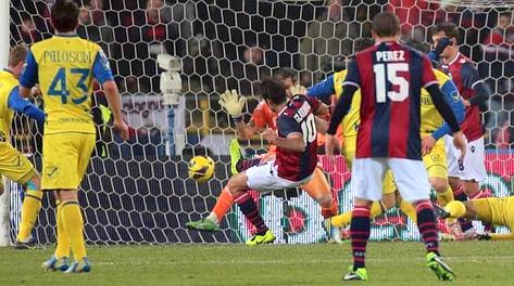 Alberto Gilardino in rete. Ansa Alberto Gilardino in rete. Ansa