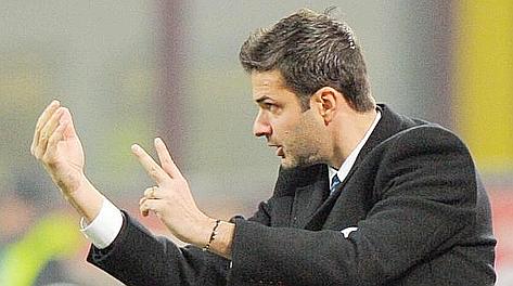 Andrea Stramaccioni, 37 anni, sulla panchina dell'Inter dalo scorso marzo. Ap