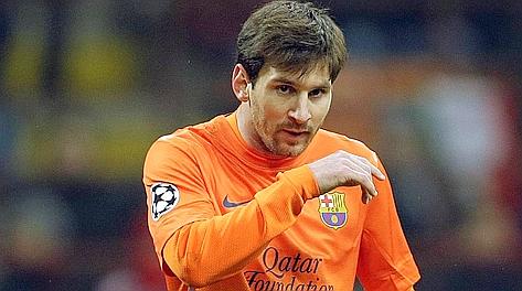 Leo Messi, insolitamente abulico a S. Siro. Ap