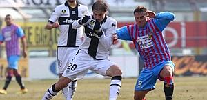 Gonzalo Bergessio in azione a Parma. Ap