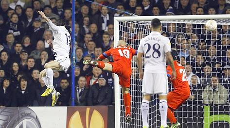 La rete dell'1-0 di Gareth Bale. Ap La rete dell'1-0 di Gareth Bale. Ap