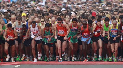 La partenza della maratona di Londra del 2011. Reuters