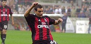 Marco Simone, attaccante del Milan, con cui vinse 4 scudetti. Ap